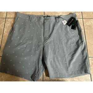 NWT Travis Mathew 40 Graphic Air And Space Golf Shorts Grey 8”
